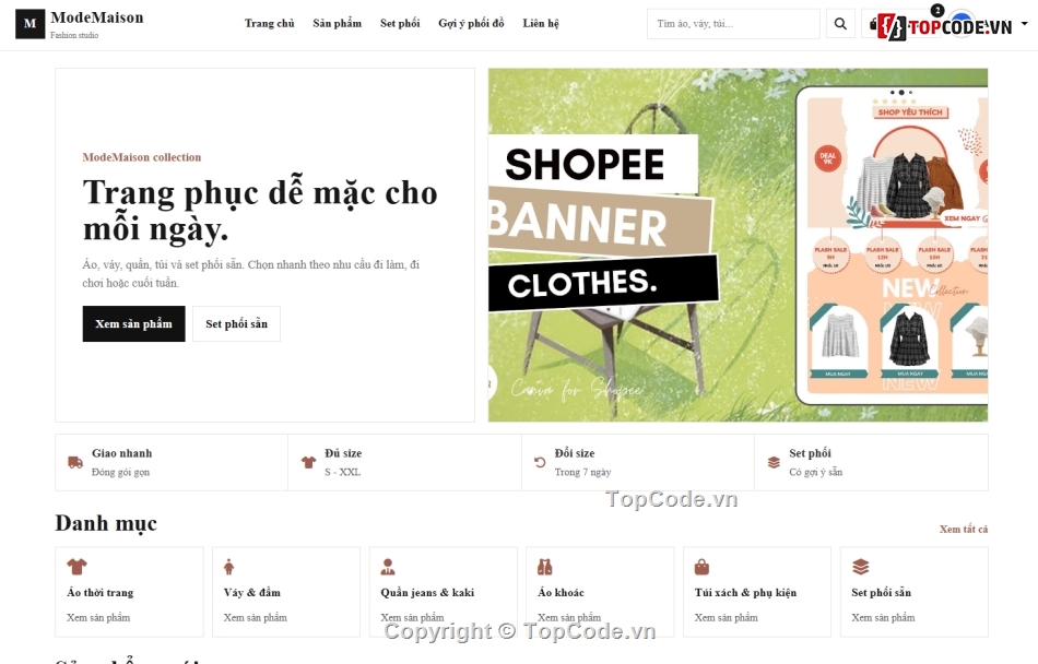 website thời trang,bán website,web bán thời trang